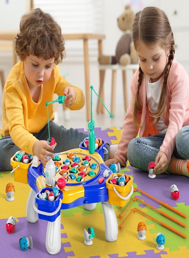WATUDOU Magnetic Fishing Game for Kids Toddlers 3-5, 70 pcs Fishing Toys for Kids Toddlers 3-5, Fishing Table Toys Board Game Birthday Gifts for 3 4 5 6 7 8 Years Old Toddler Kid - Image 2